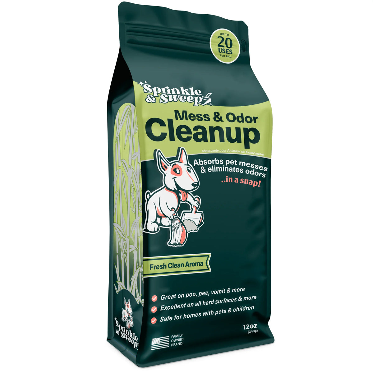 Sprinkle Mess Sprinkle & Sweep Pet Mess and Odour Clean Up (12 oz) – Roamwild