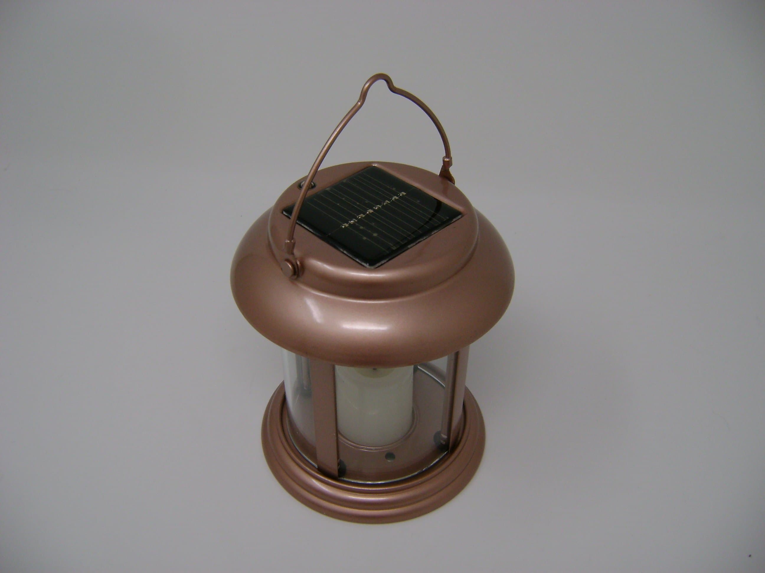 Paradise - Brass Solar Power Flickering Candle Lantern