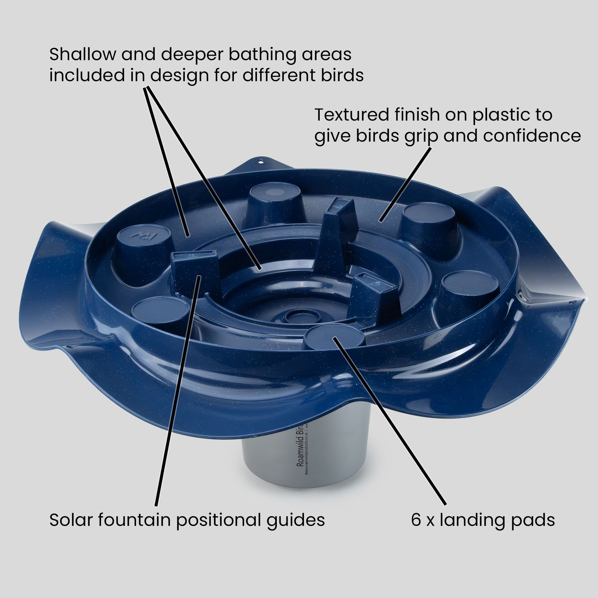 Roamwild Contemporary Bird Bath