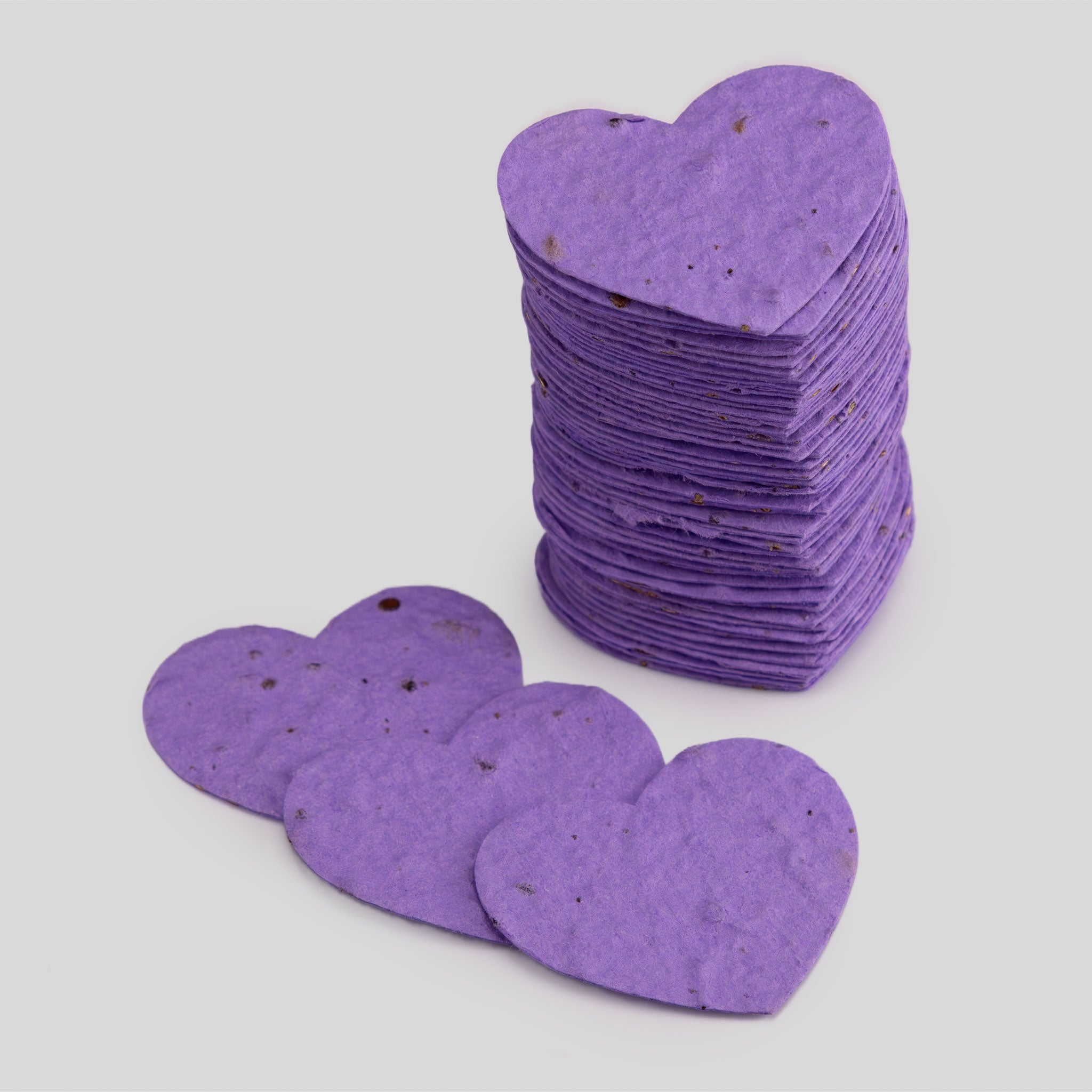 Roamwild Seeded Paper Shapes - Pack Of 50 (Violet Heart)