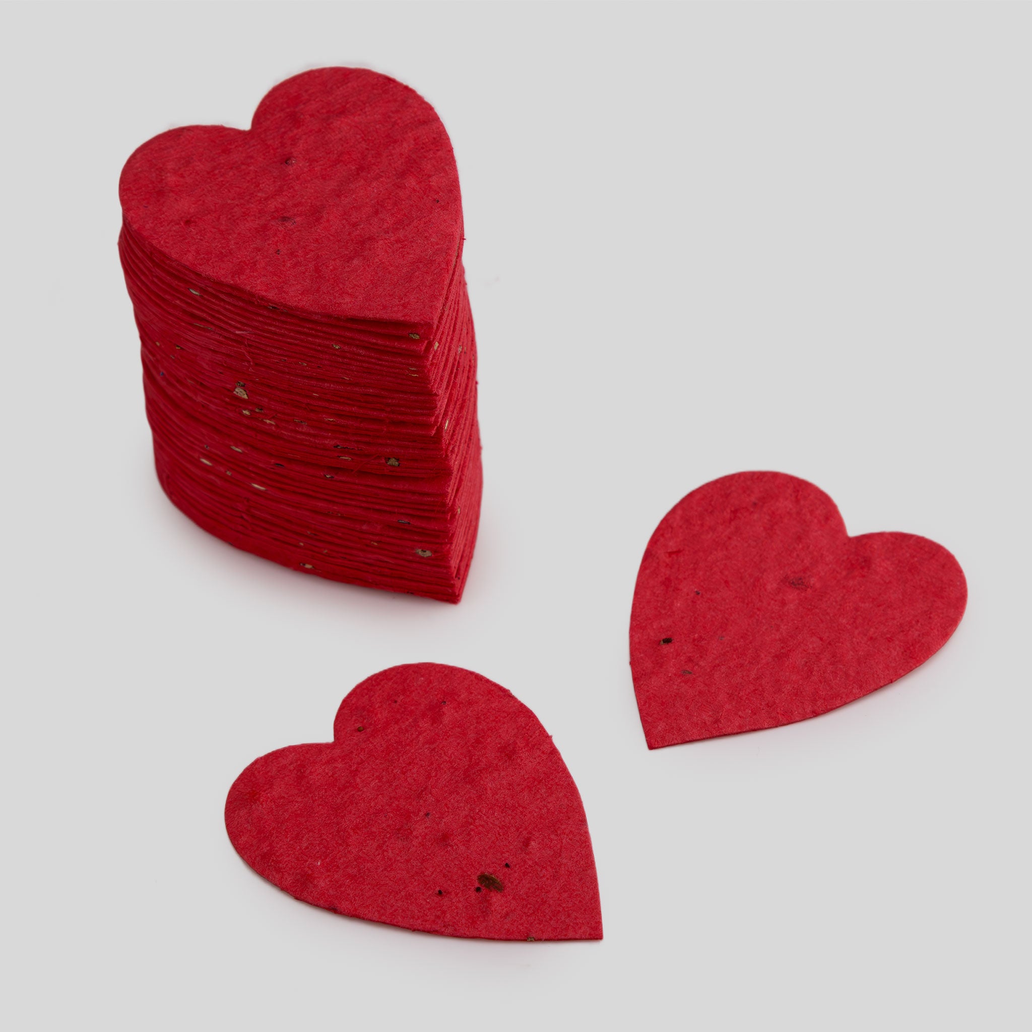 Roamwild Seeded Paper Shapes - Pack Of 50 (Red Heart)