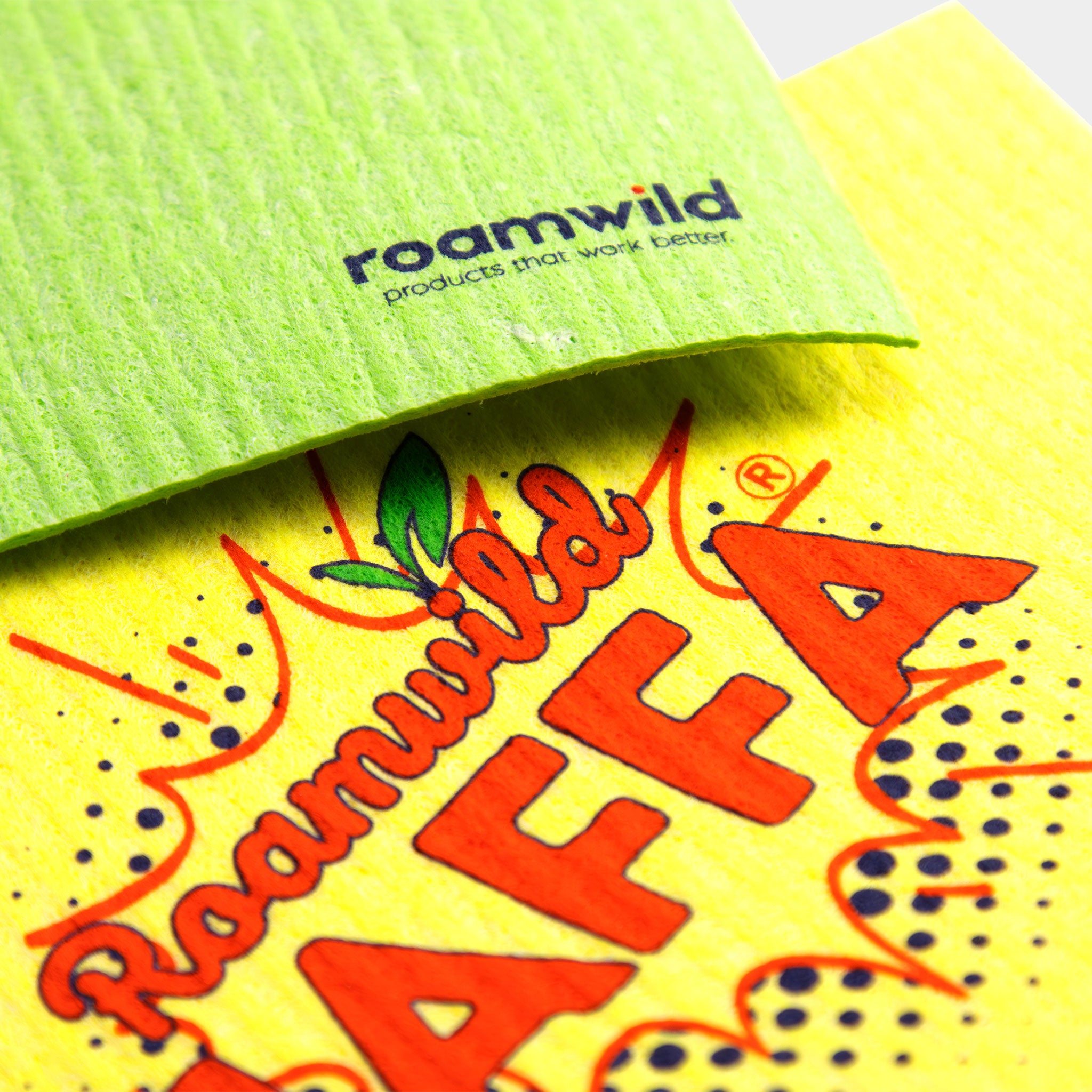 Roamwild Reusable Paper Towel | Never Buy Paper Towels Again | Yellow Jaffa Print