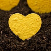 Roamwild Seeded Paper Shapes - Pack Of 50 (Yellow Heart)