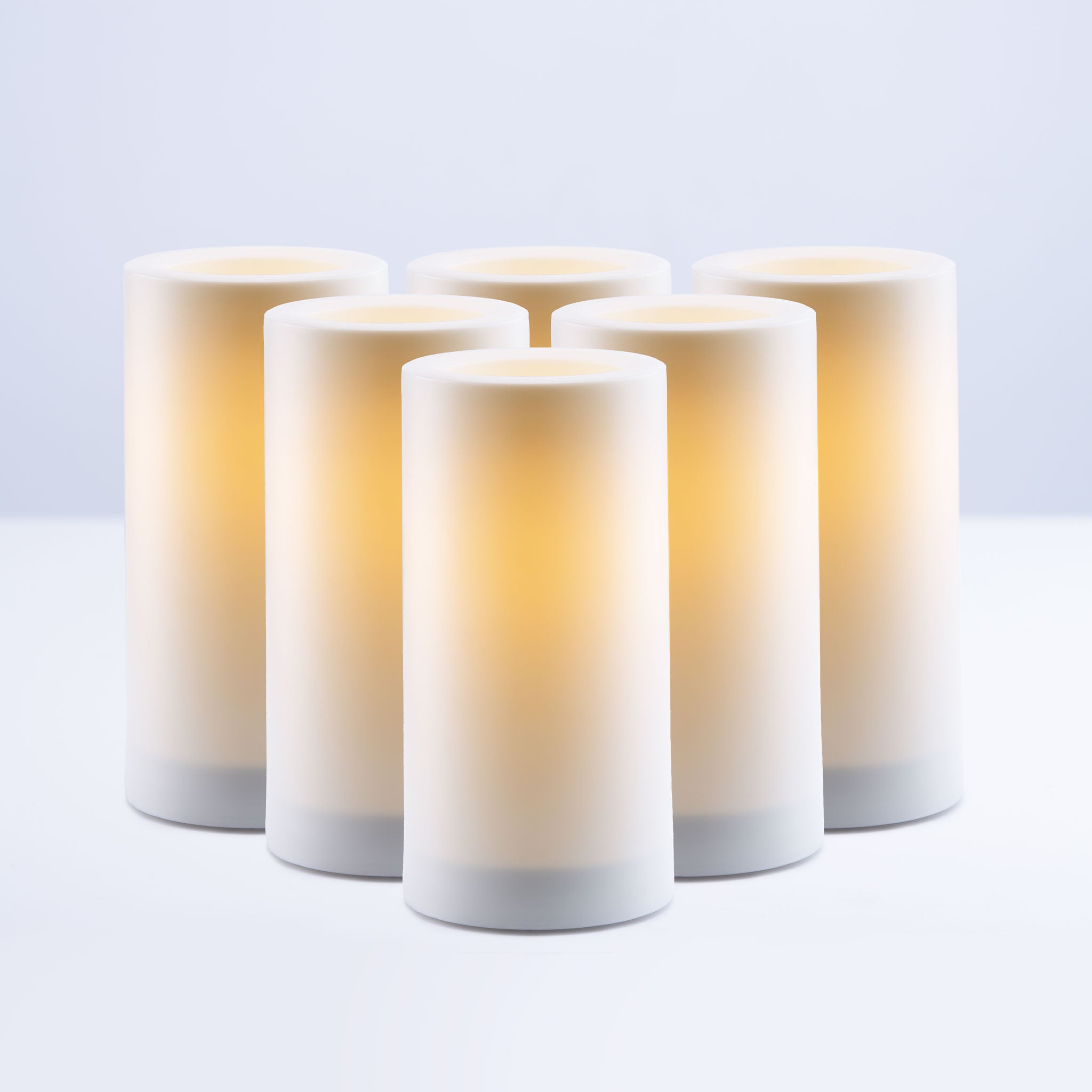 Outdoor Flameless Battery Candles 6 Inch (Medium)
