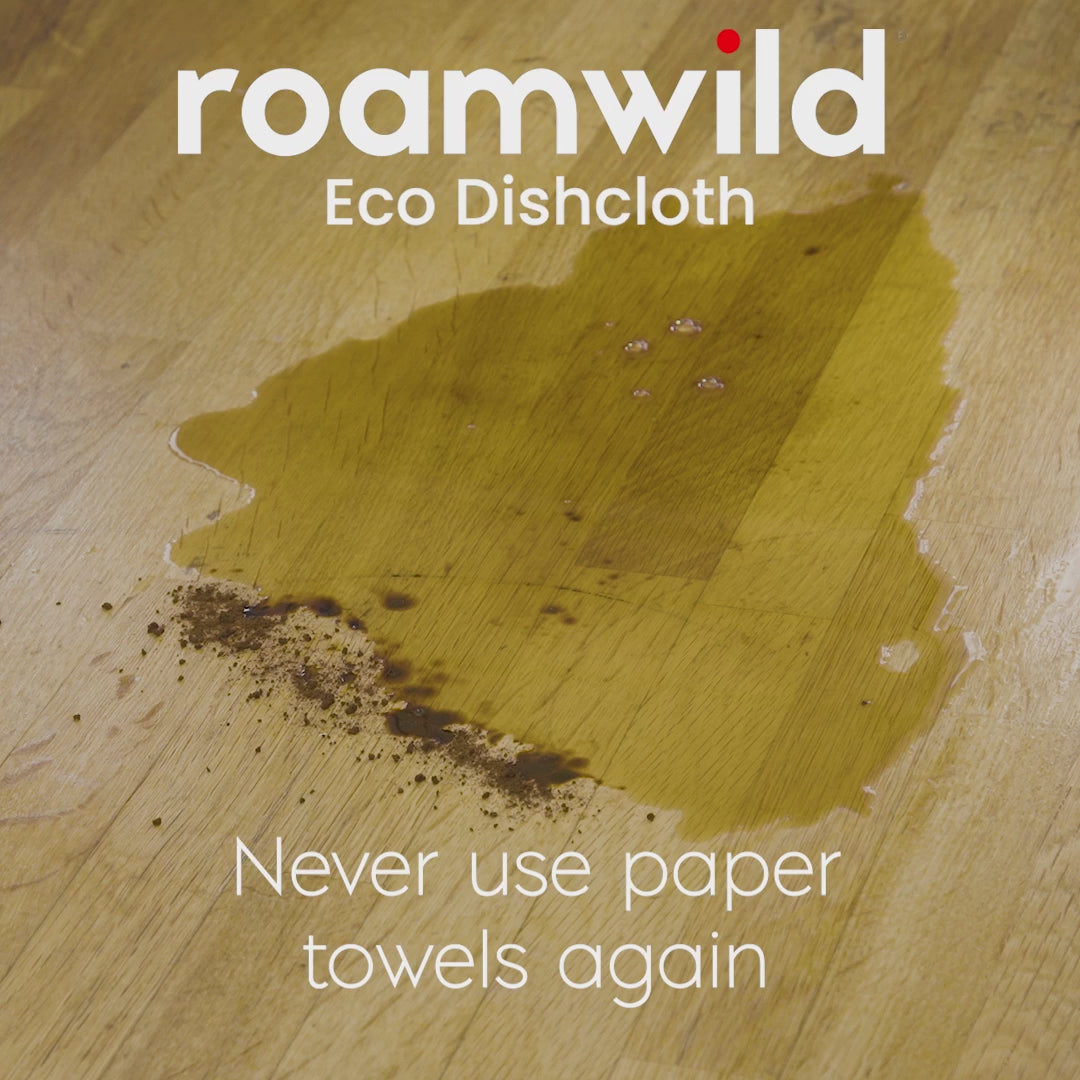 Load video: Roamwild Reusable Paper Towel | Never Buy Paper Towels Again | Yellow Jaffa Print