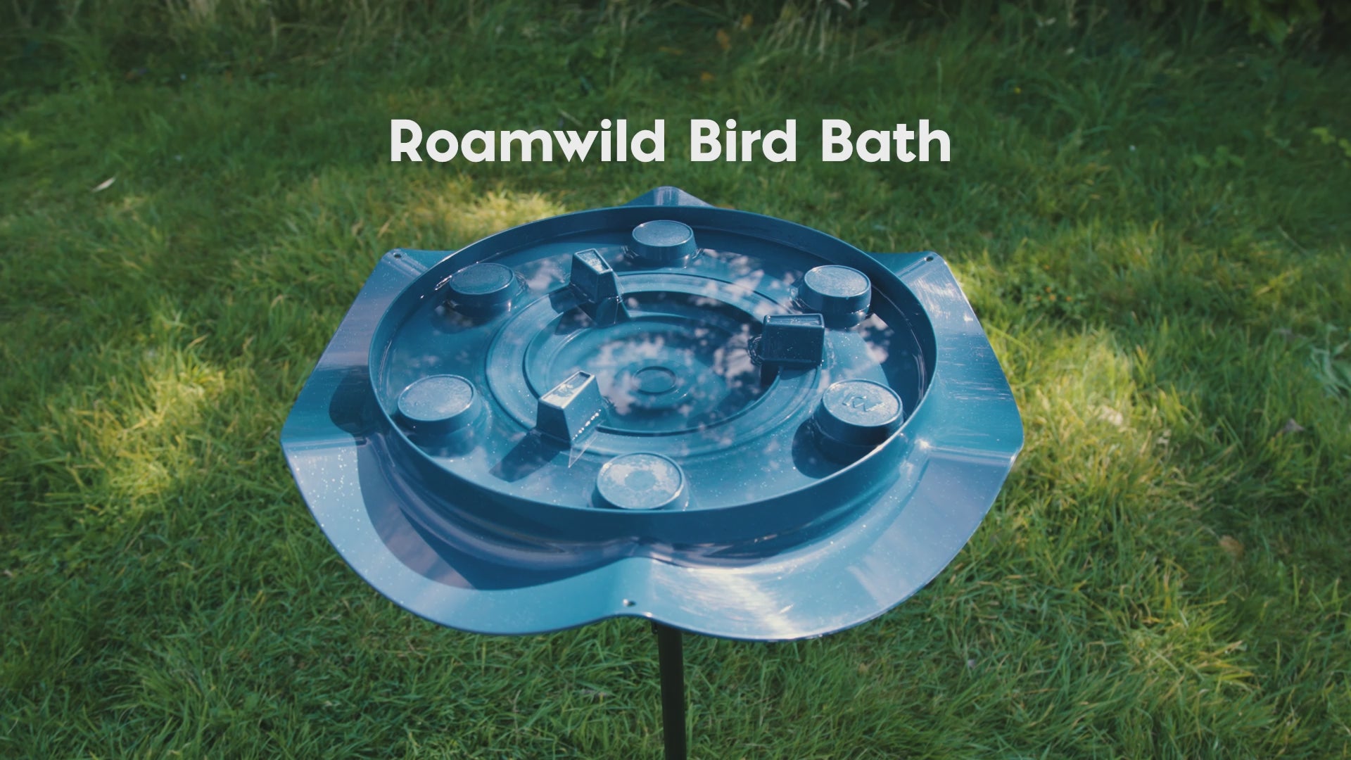 Load video: Roamwild Contemporary Bird Bath