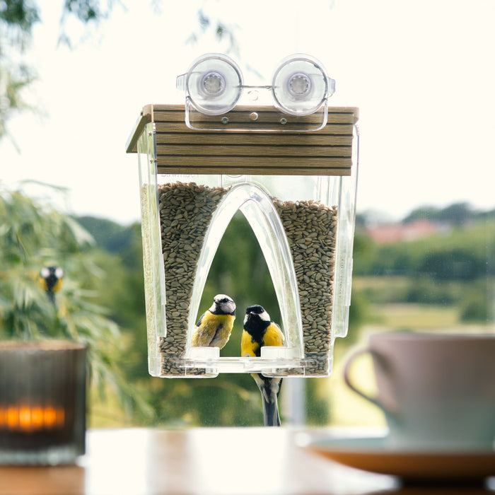 Roamwild Bogenfenster-Vogelfutterhaus