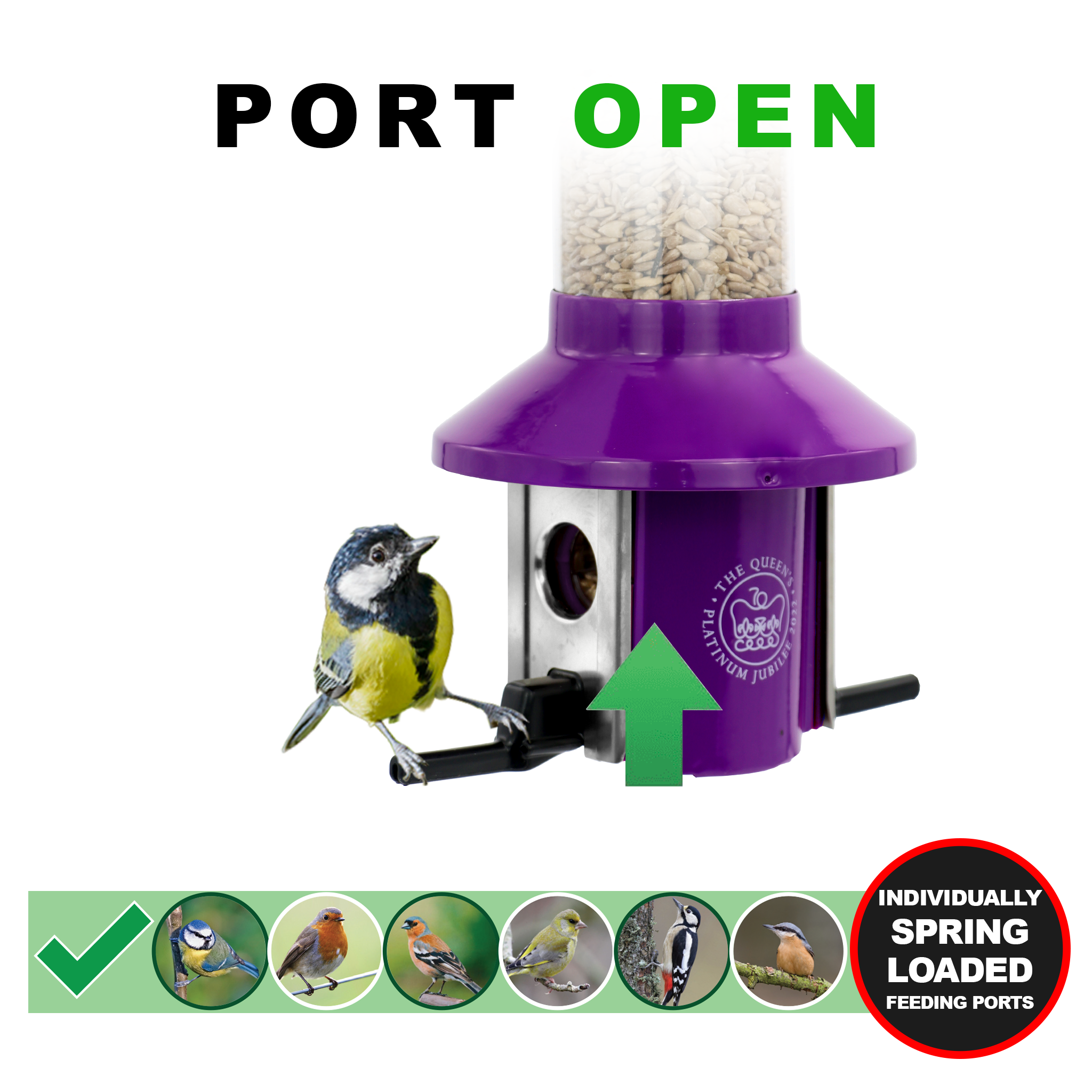 Roamwild PestOff Bird Feeder | Queen Elizabeth II Platinum Jubilee Tribute