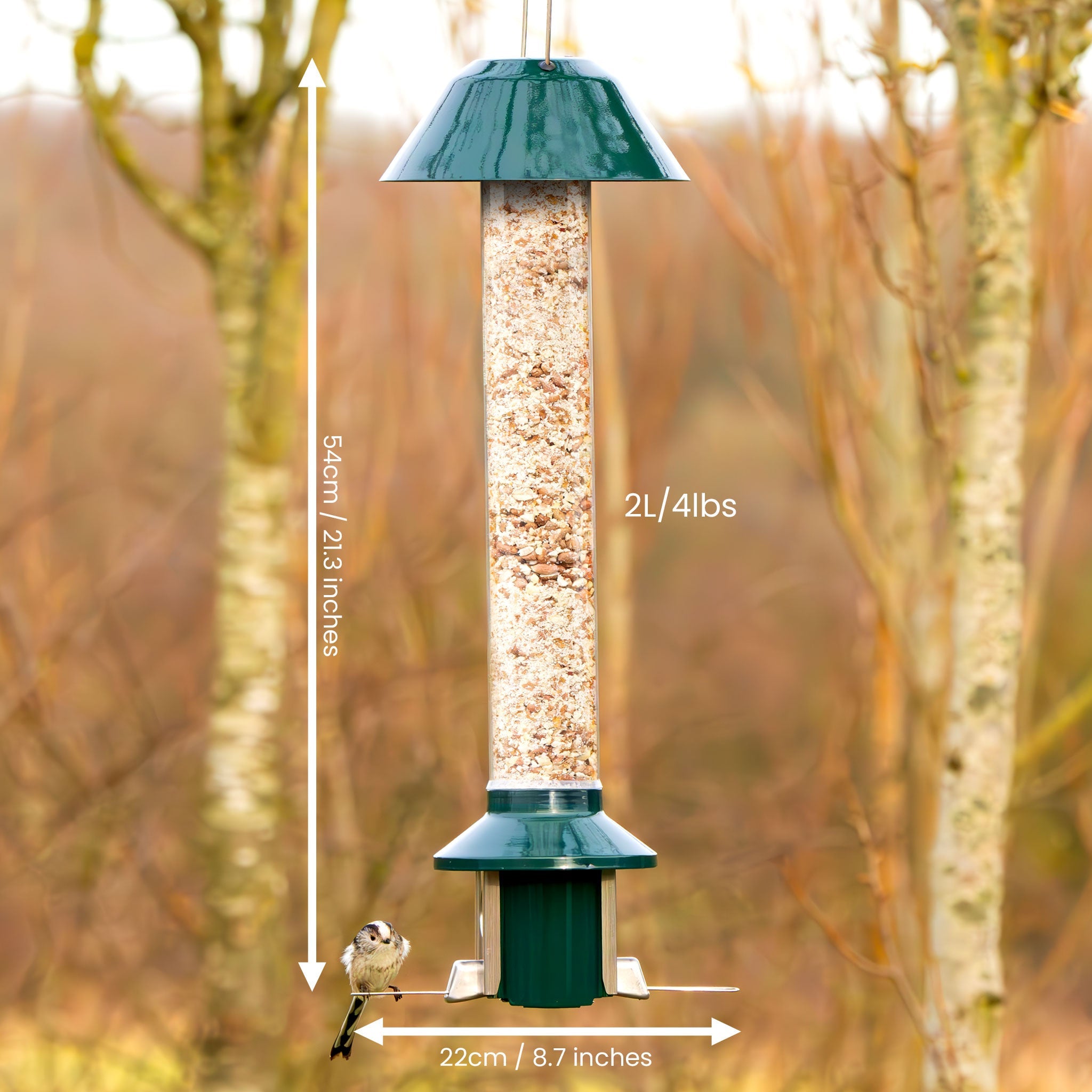 Roamwild PestOff Squirrel Proof Bird Feeder 2.0 For Peanut/Mealworms