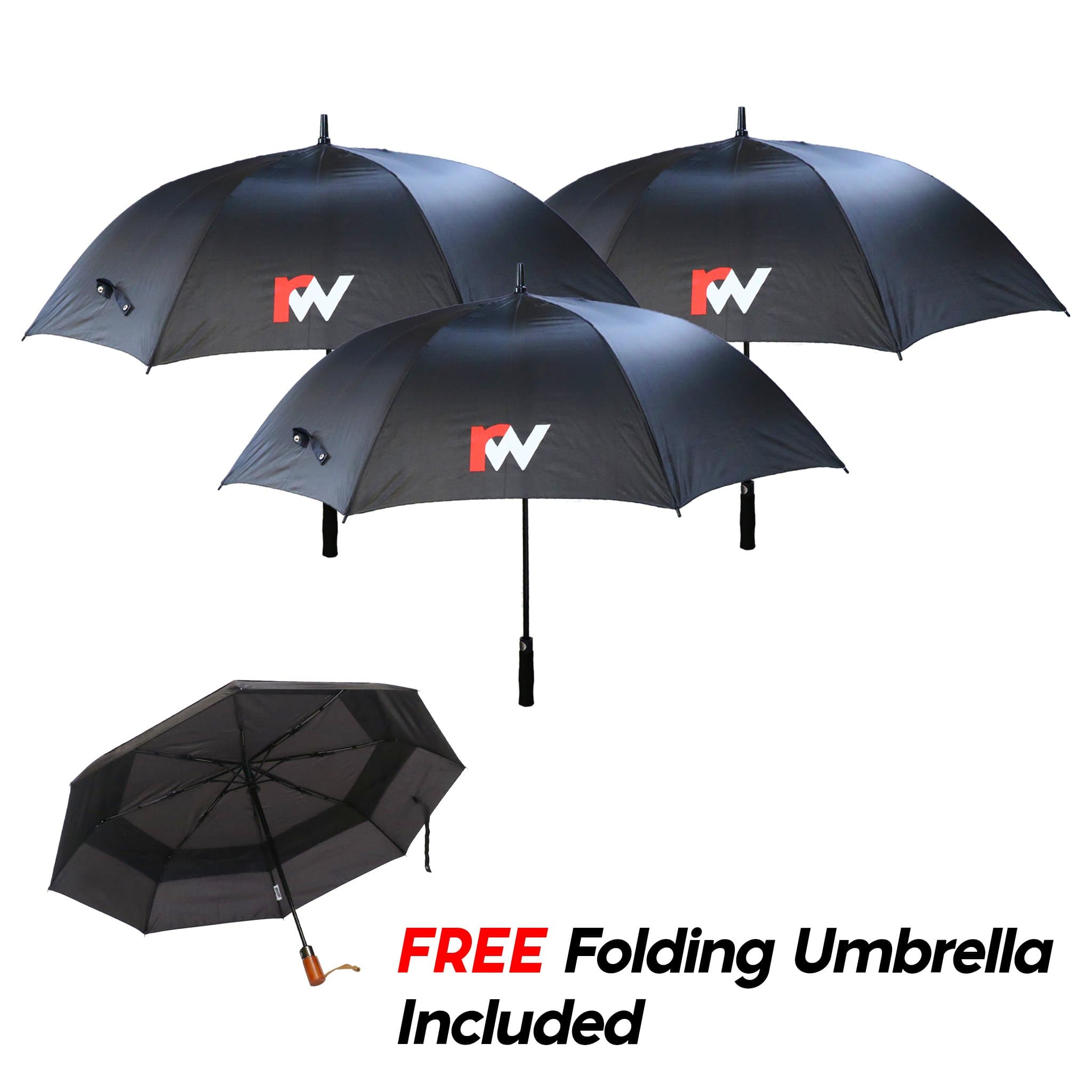 Roamwild Automatic Open / Close Golf Umbrella | Pack Of 3 - Roamwild