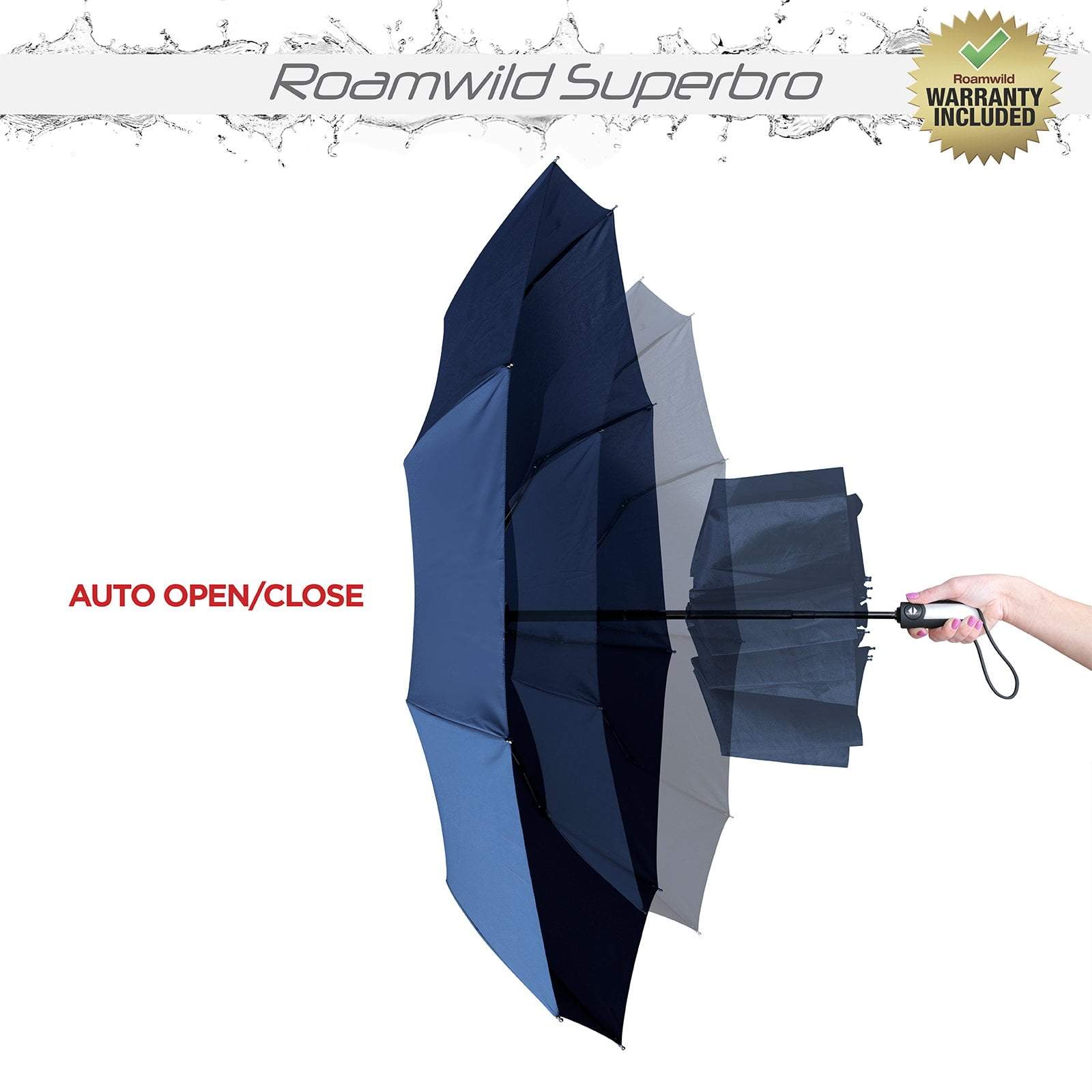 Roamwild SuperBro Folding Travel Umbrella - Roamwild