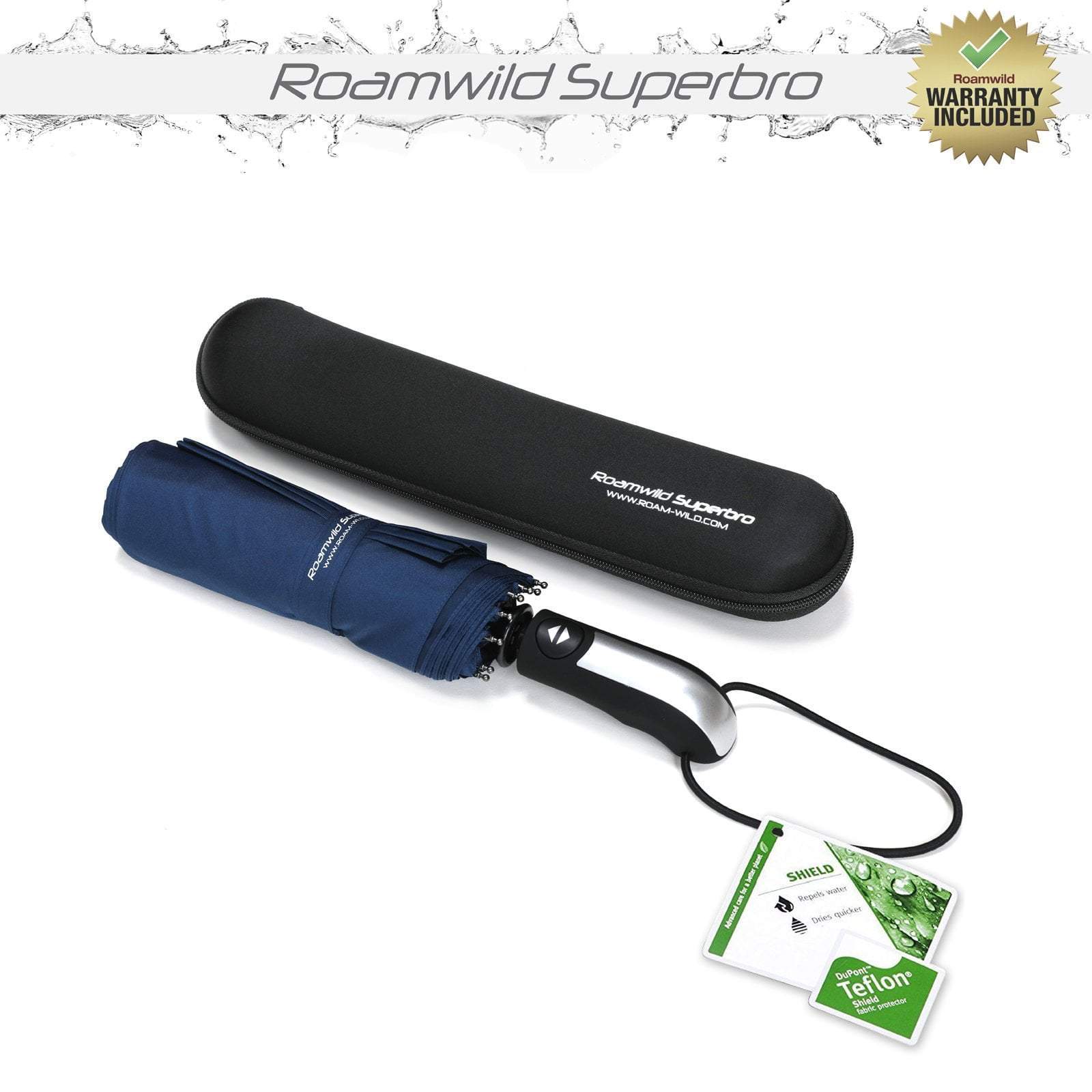 Roamwild SuperBro Folding Travel Umbrella - Roamwild